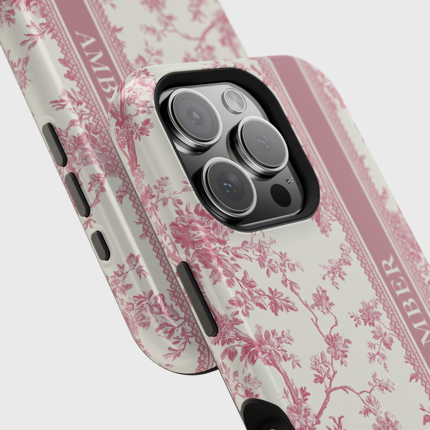 Personalisable Vintage Toile de Jouy Design iPhone Case