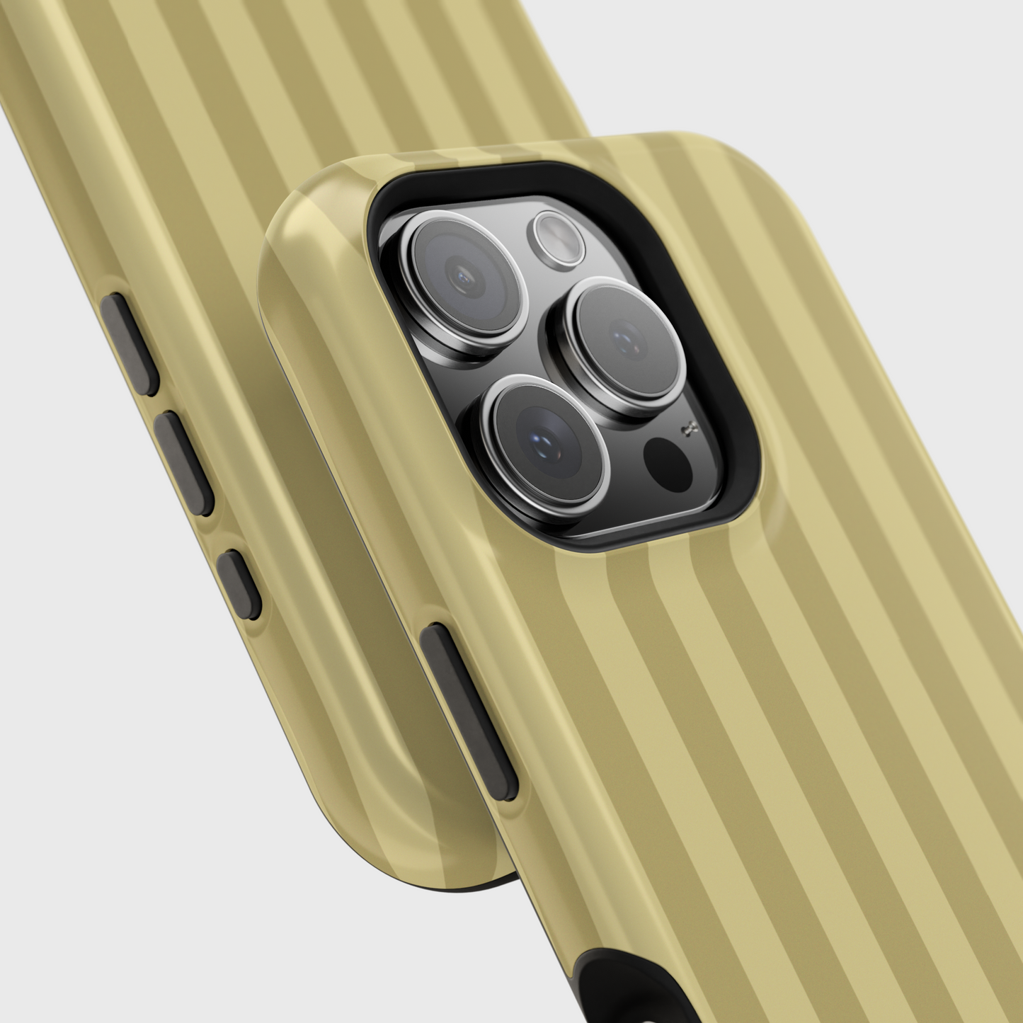 Personalisable Striped Design (Yellow) iPhone Case