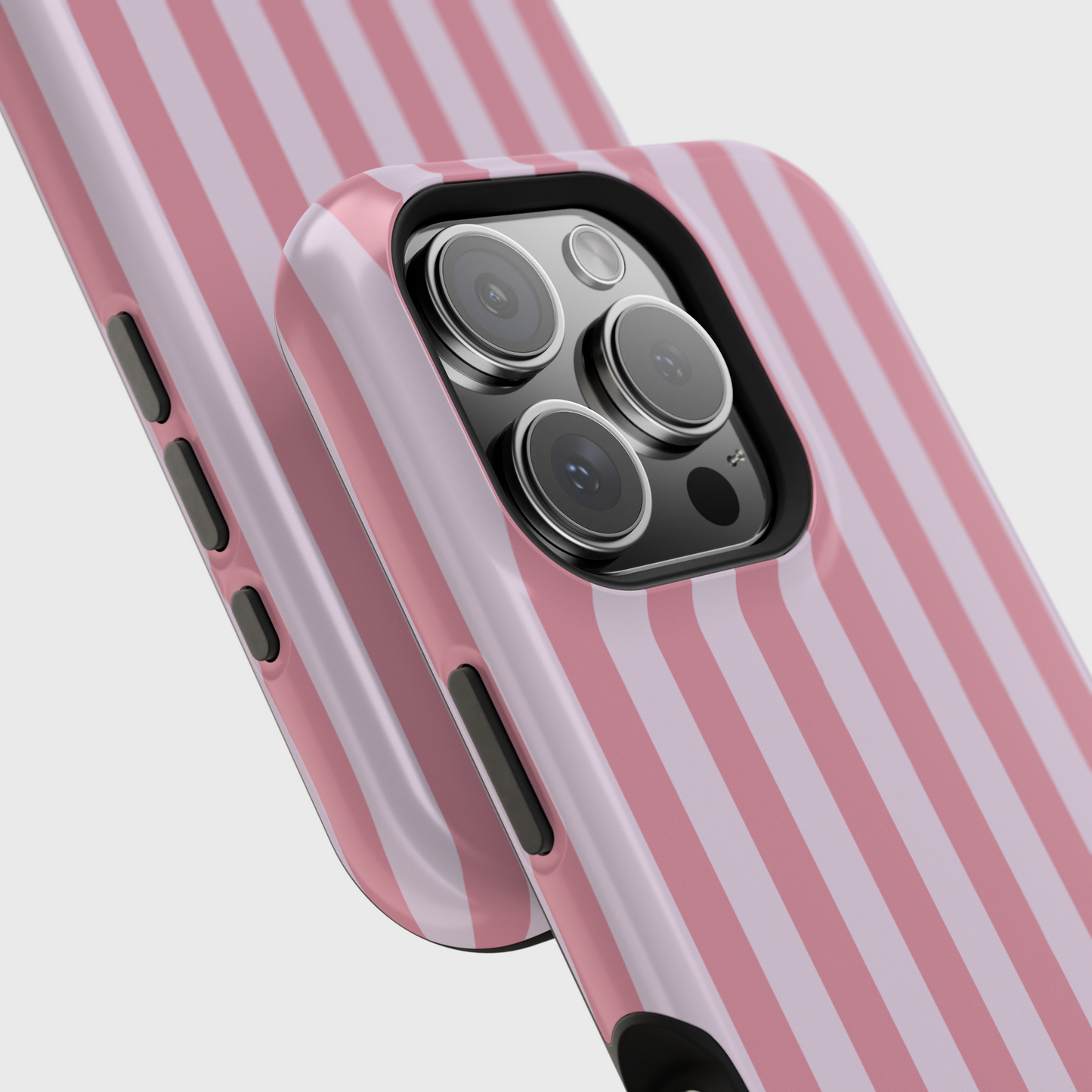 Personalisable Striped Design (Pink) iPhone Case