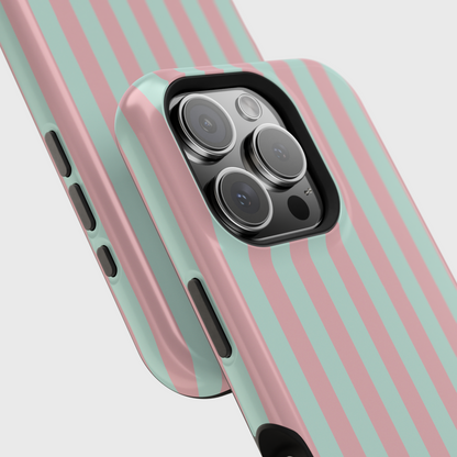 Personalisable Striped Design (Candy) iPhone Case
