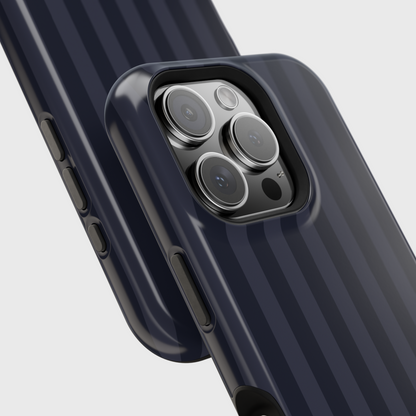 Personalisable Striped Design (Navy) iPhone Case