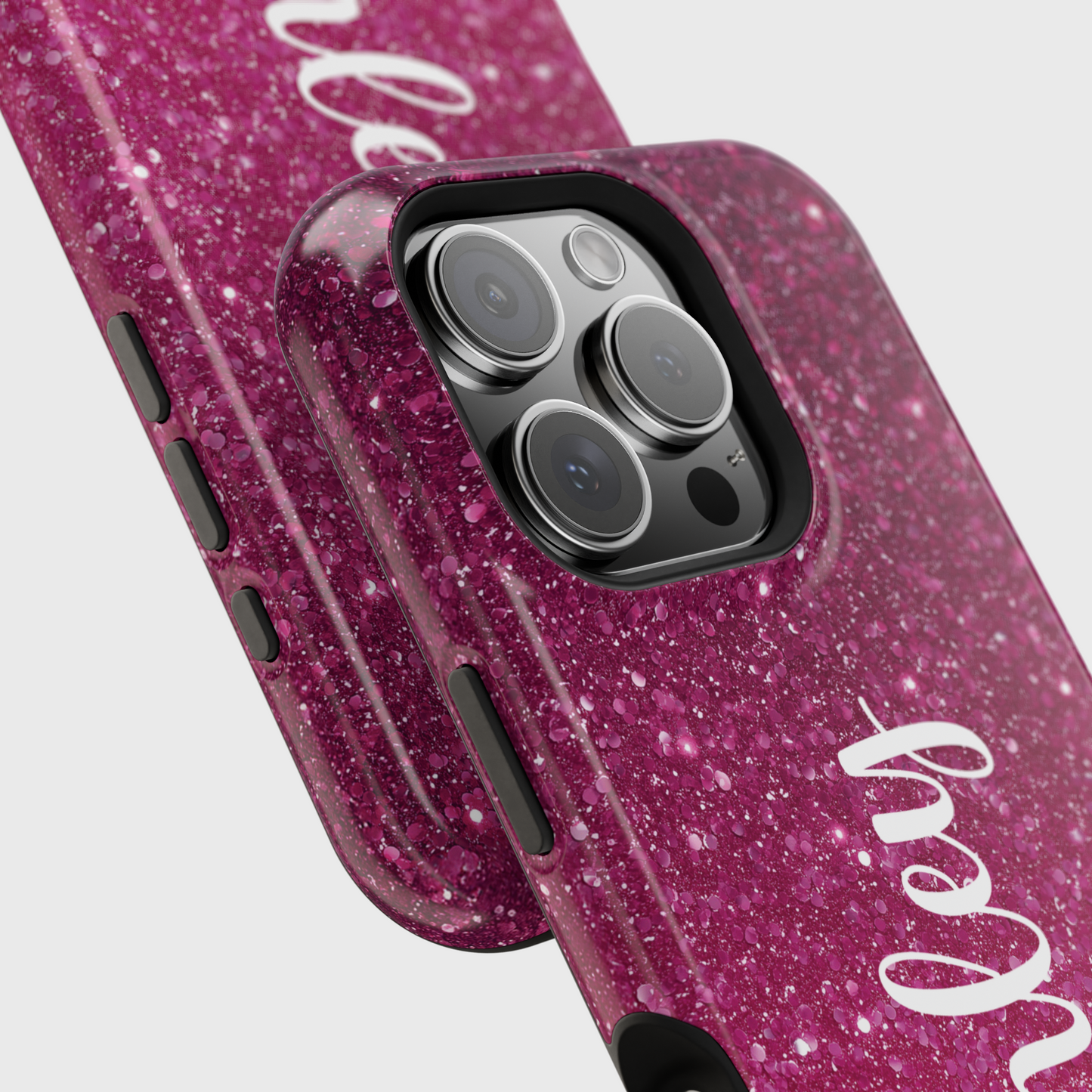 Personalisable Faux Red Glitter Design iPhone Case