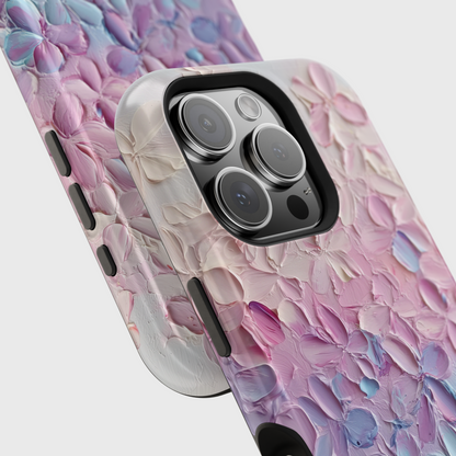 Pastel Flower Abstract Oil Painting Design iPhone Case