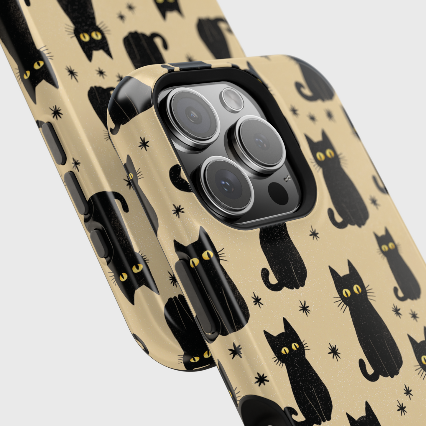 Black Cat Charm Design iPhone Case