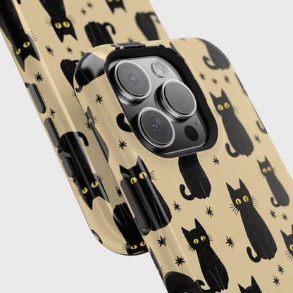 Black Cat Charm Design iPhone Case