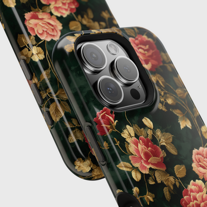 Crimson Bloom Design iPhone Case