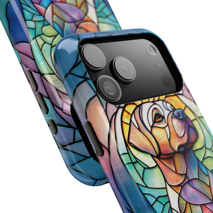 Colourful Labrador Stained Glass Design iPhone Case