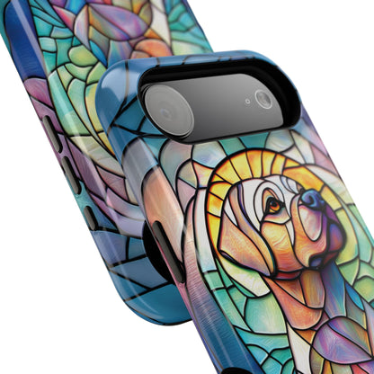 Colourful Labrador Stained Glass Design iPhone Case
