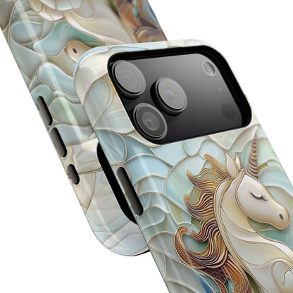 Cute Unicorn Stained Glass Design iPhone Case