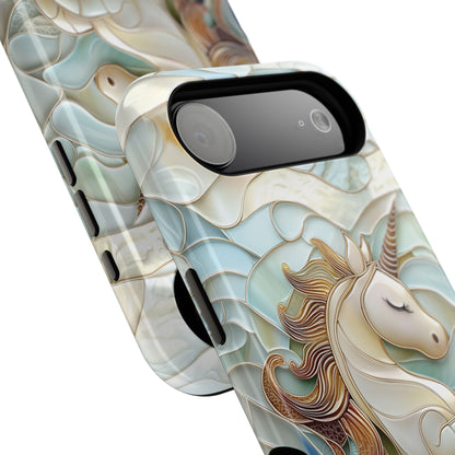 Cute Unicorn Stained Glass Design iPhone Case
