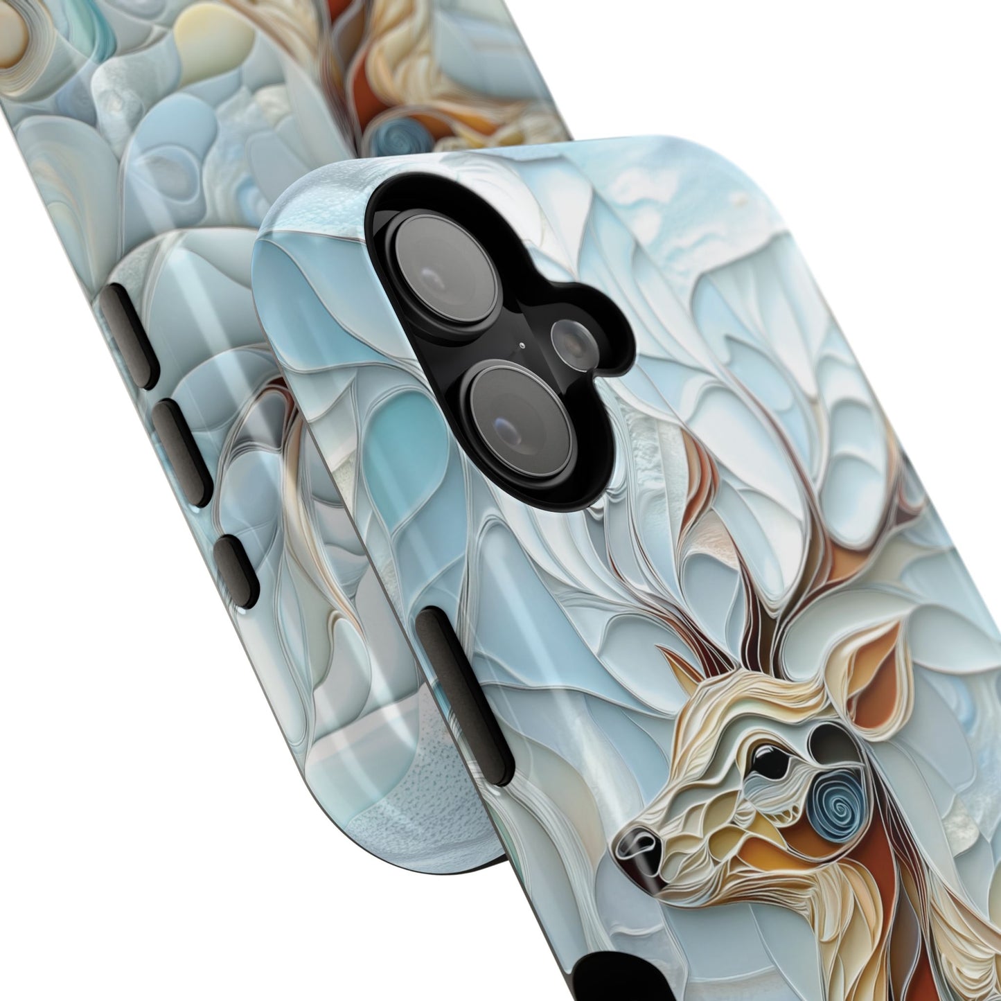 Elegant Deer Quilling Art Design iPhone Case