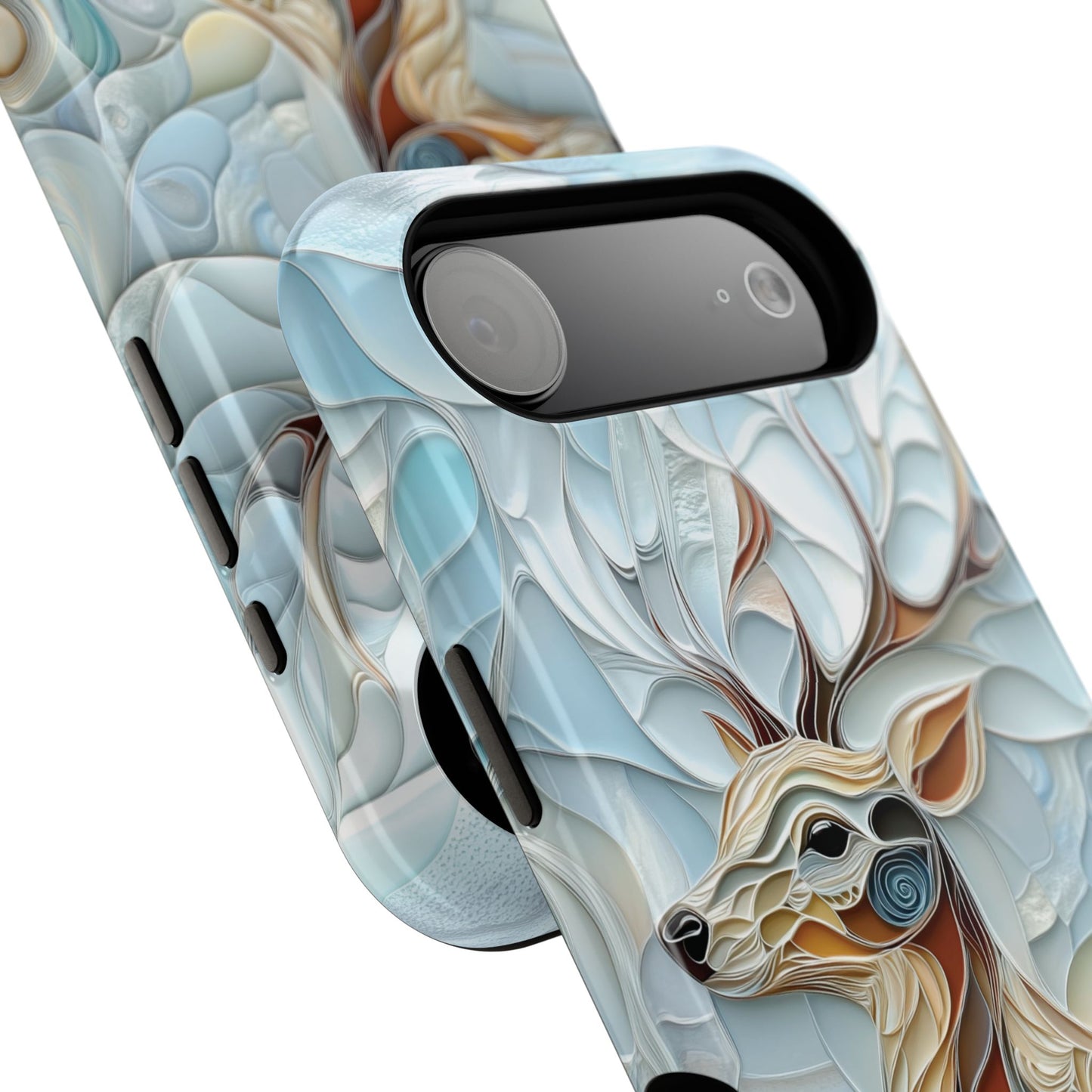 Elegant Deer Quilling Art Design iPhone Case