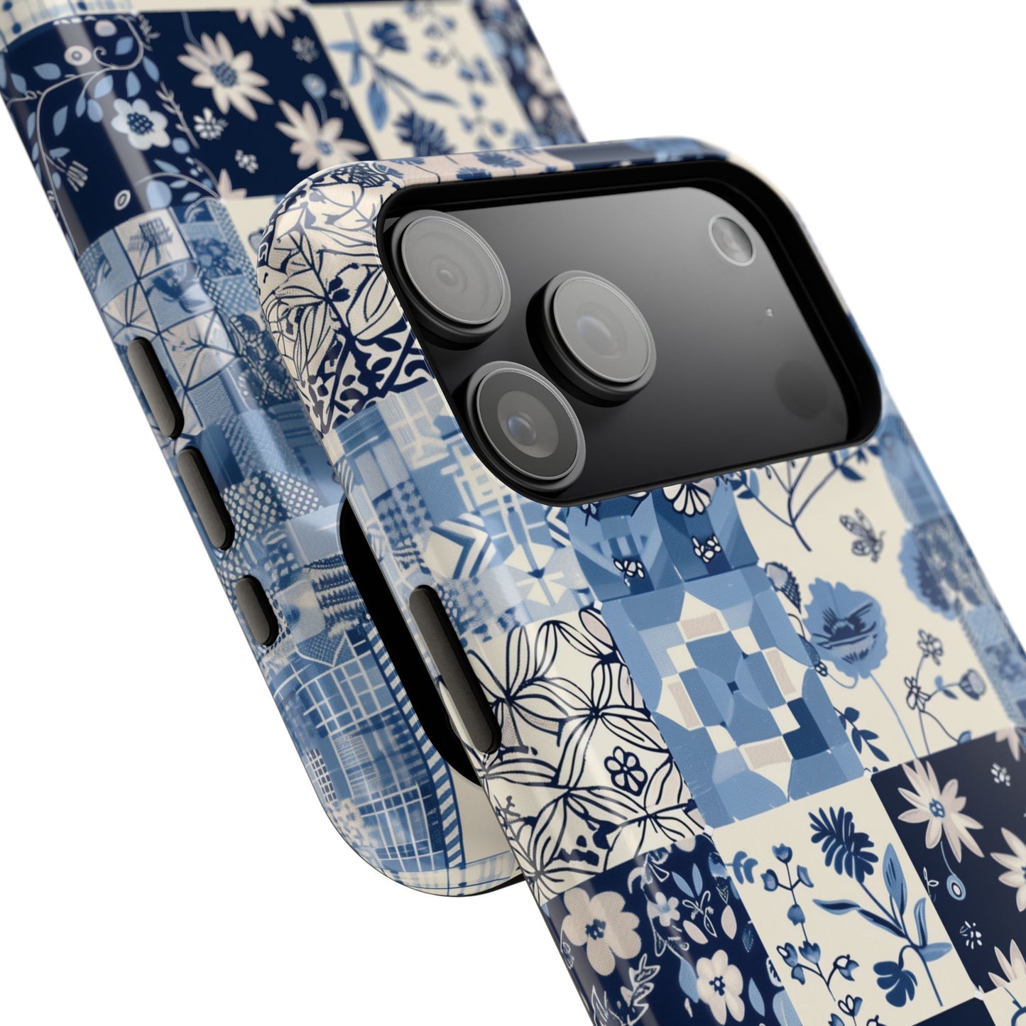 Floral Quilt Patchwork Design iPhone Case