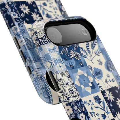 Floral Quilt Patchwork Design iPhone Case