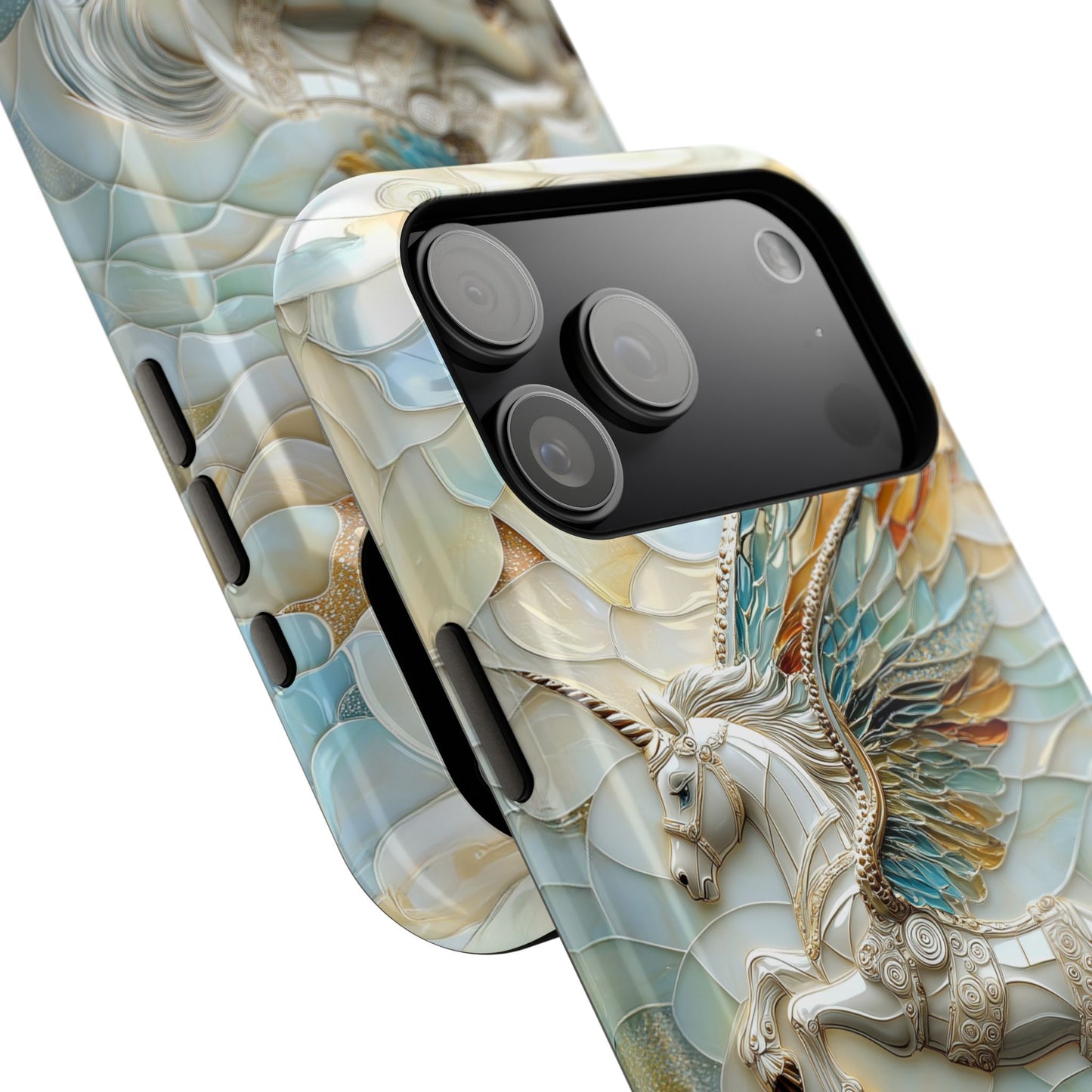 Flying Unicorn Abstract Art Design iPhone Case