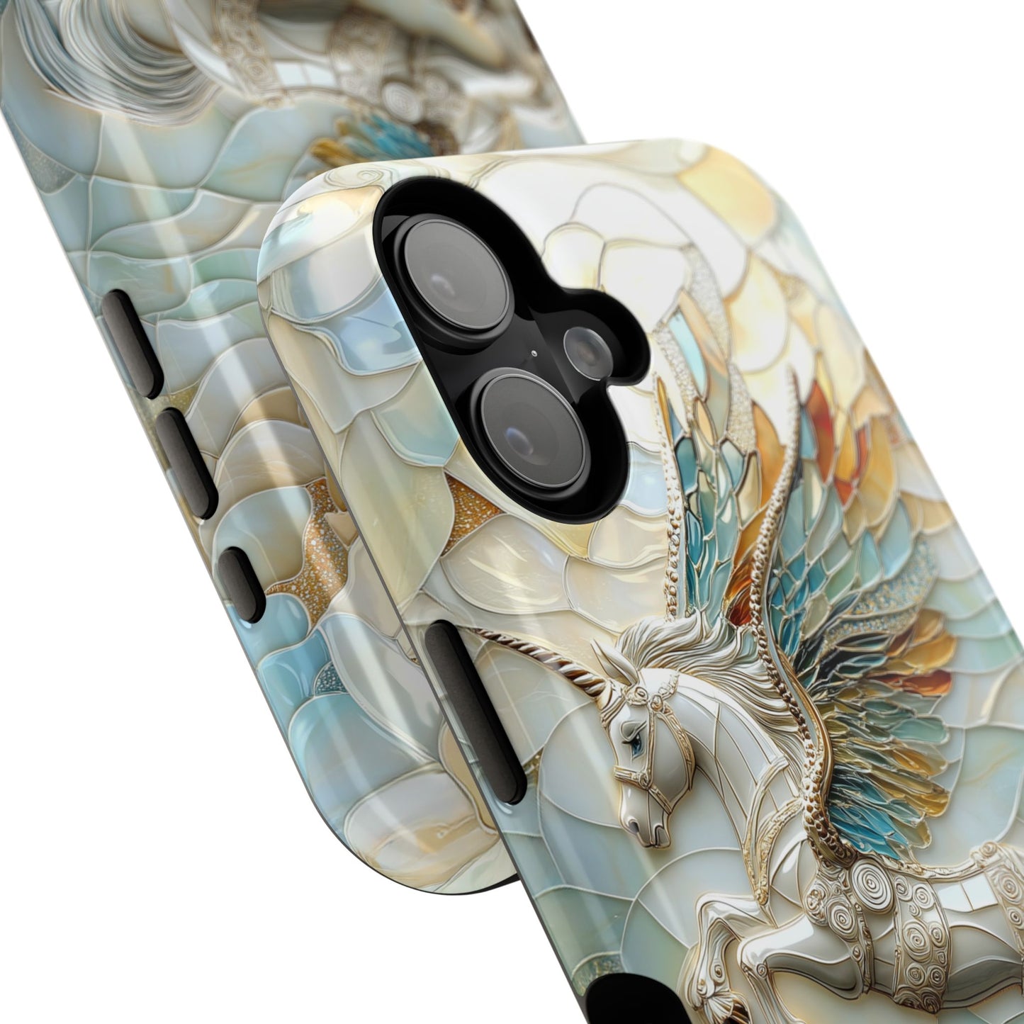 Flying Unicorn Abstract Art Design iPhone Case