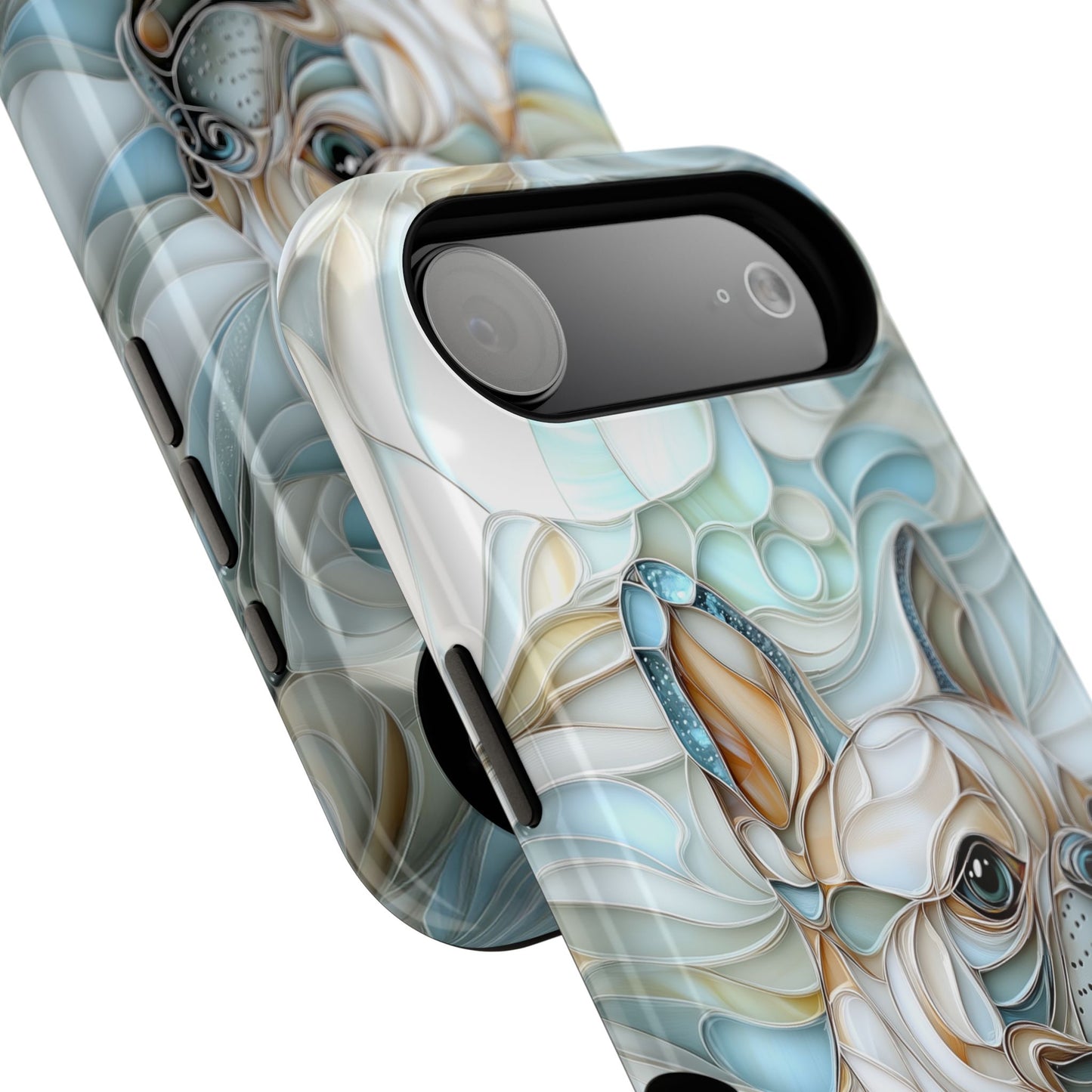 Frenchie Puppy Stained Glass Art iPhone Case