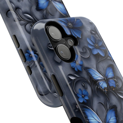Gothic Floral Butterflies Design iPhone Case