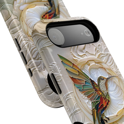 Hummingbird Stained Glass Design iPhone Case