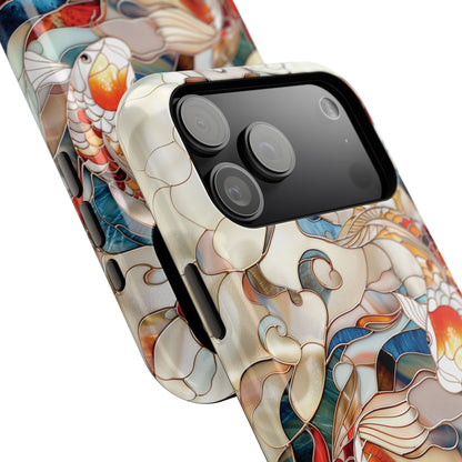 Koi Fish Stained Glass Design 1 iPhone Case