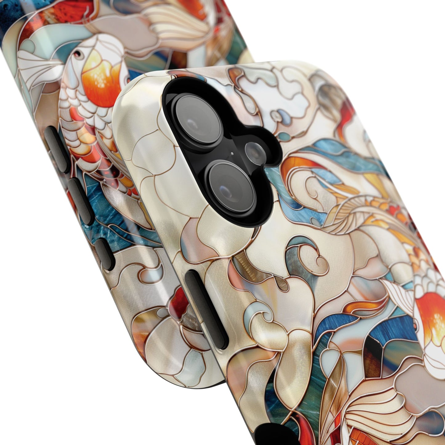 Koi Fish Stained Glass Design 1 iPhone Case