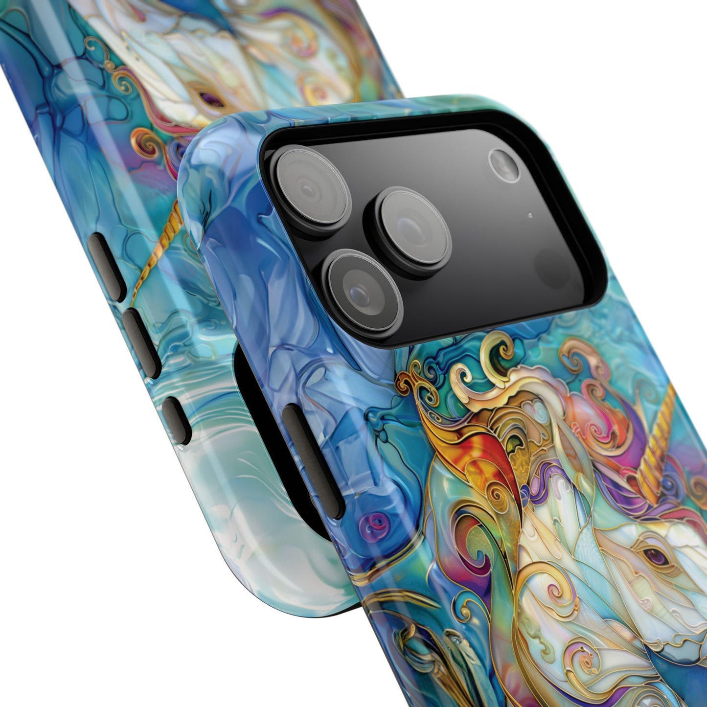 Magical Unicorn Stained Glass Design iPhone Case