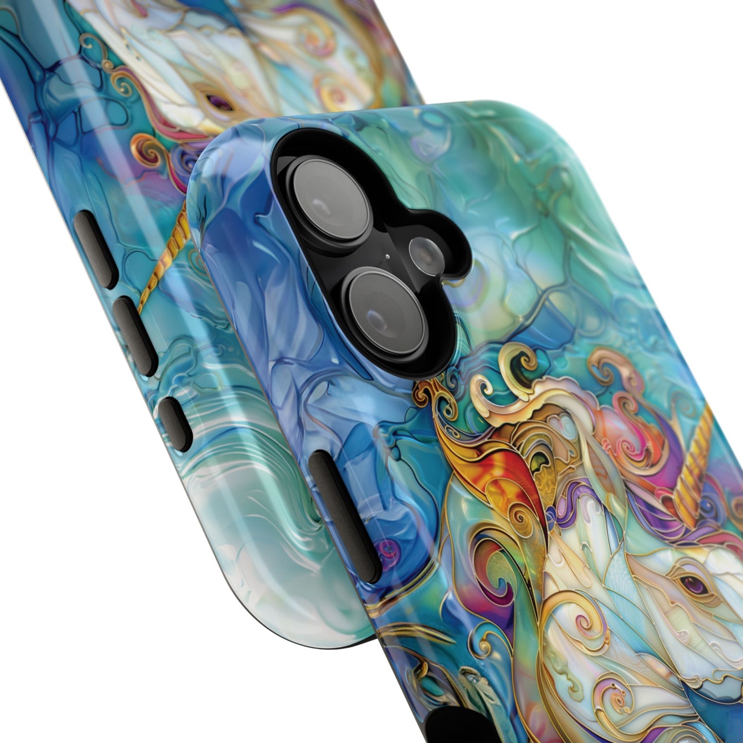 Magical Unicorn Stained Glass Design iPhone Case