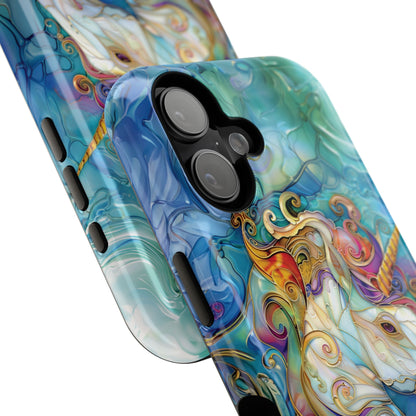 Magical Unicorn Stained Glass Design iPhone Case