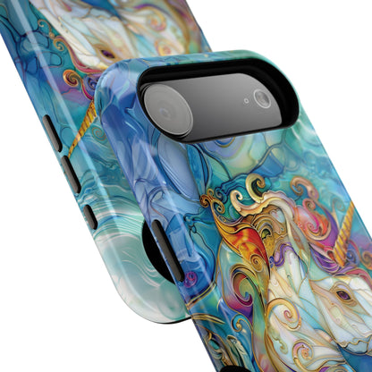Magical Unicorn Stained Glass Design iPhone Case