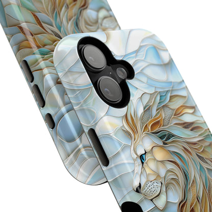 Majestic Lion Stained Glass Design iPhone Case