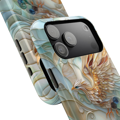Majestic Phoenix Stained Glass Design iPhone Case