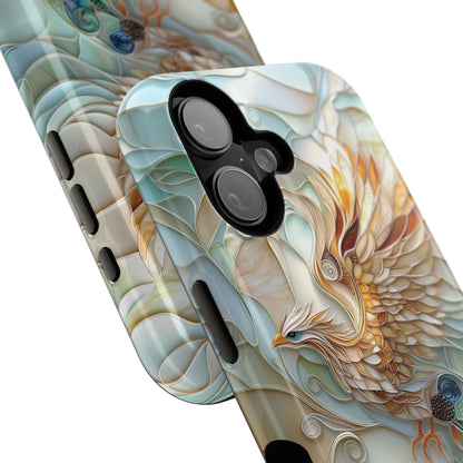 Majestic Phoenix Stained Glass Design iPhone Case