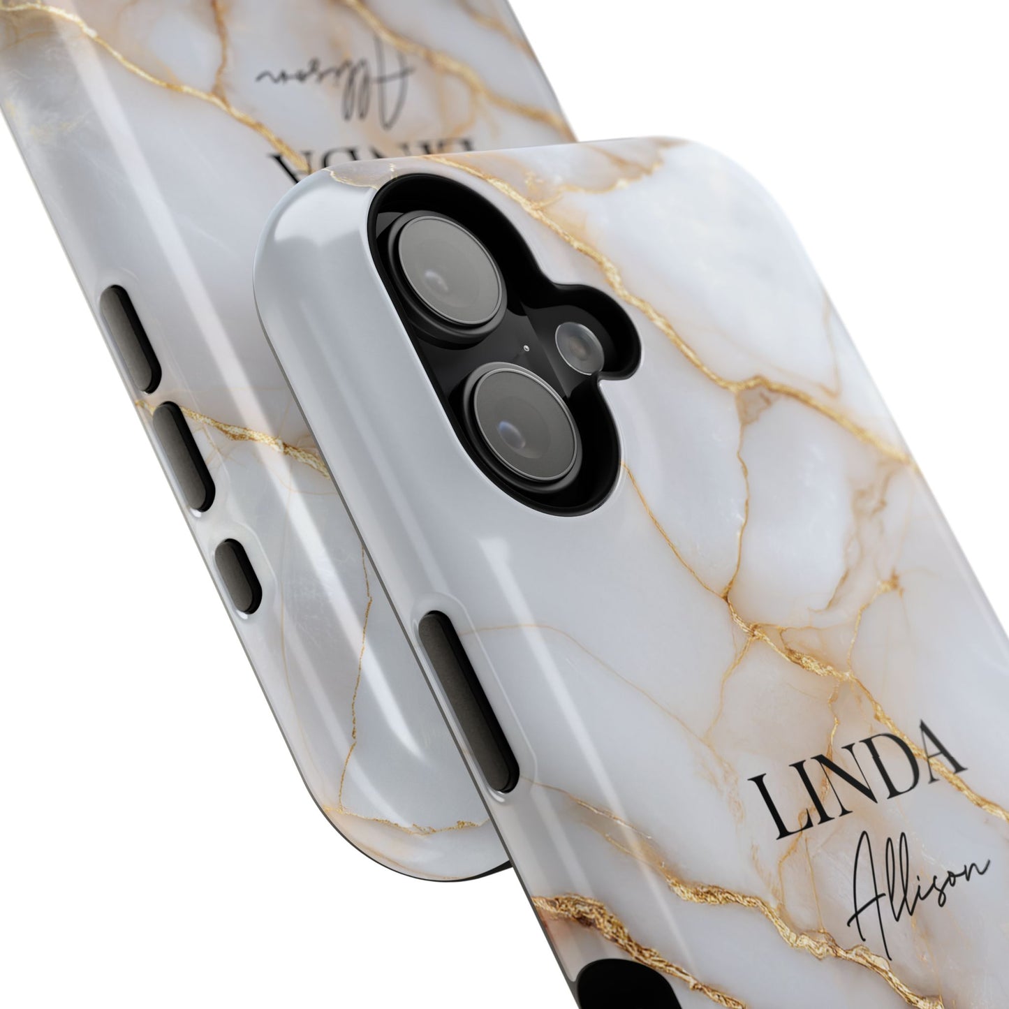 Personalisable Luxury White Marble Design iPhone Case