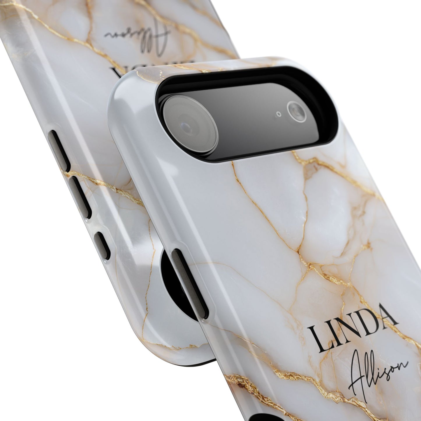 Personalisable Luxury White Marble Design iPhone Case
