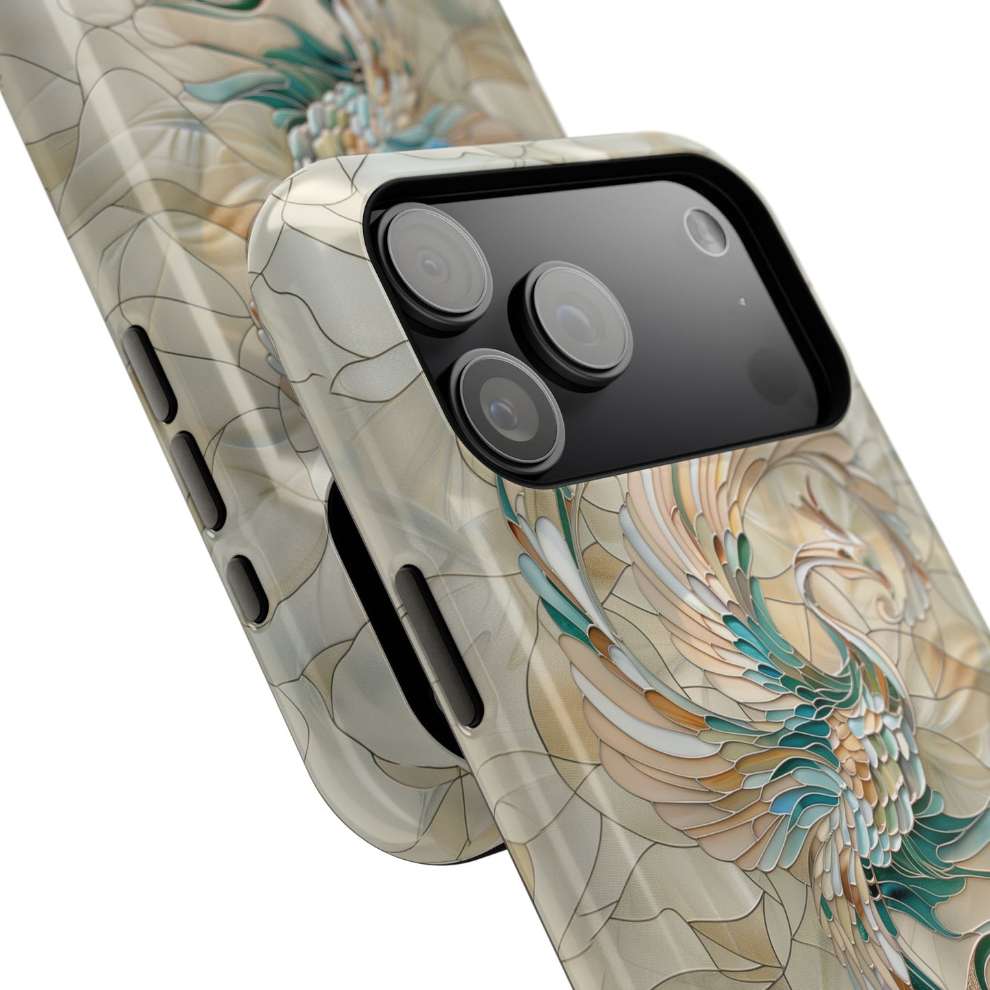 Phoenix Stained Glass Design iPhone Case