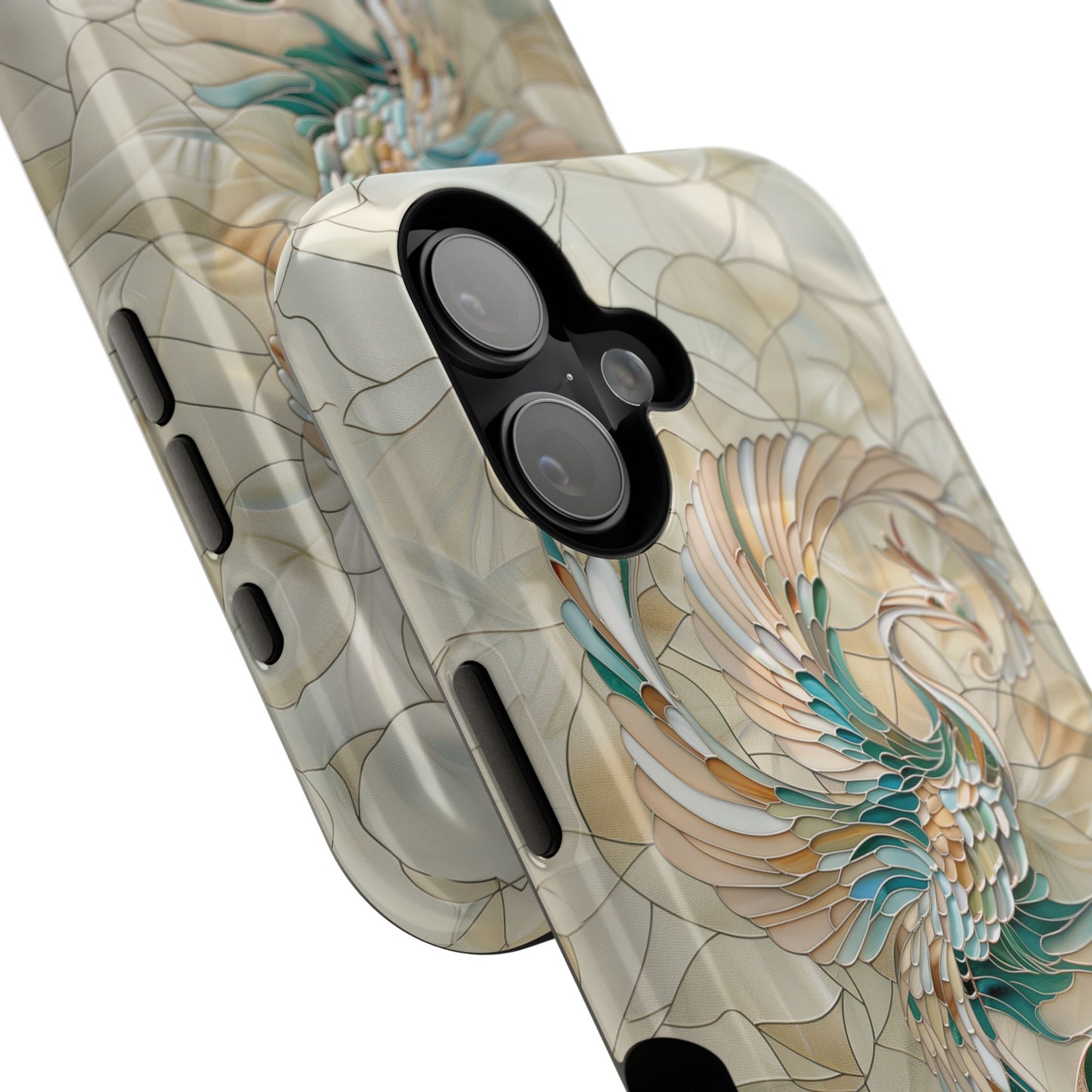 Phoenix Stained Glass Design iPhone Case