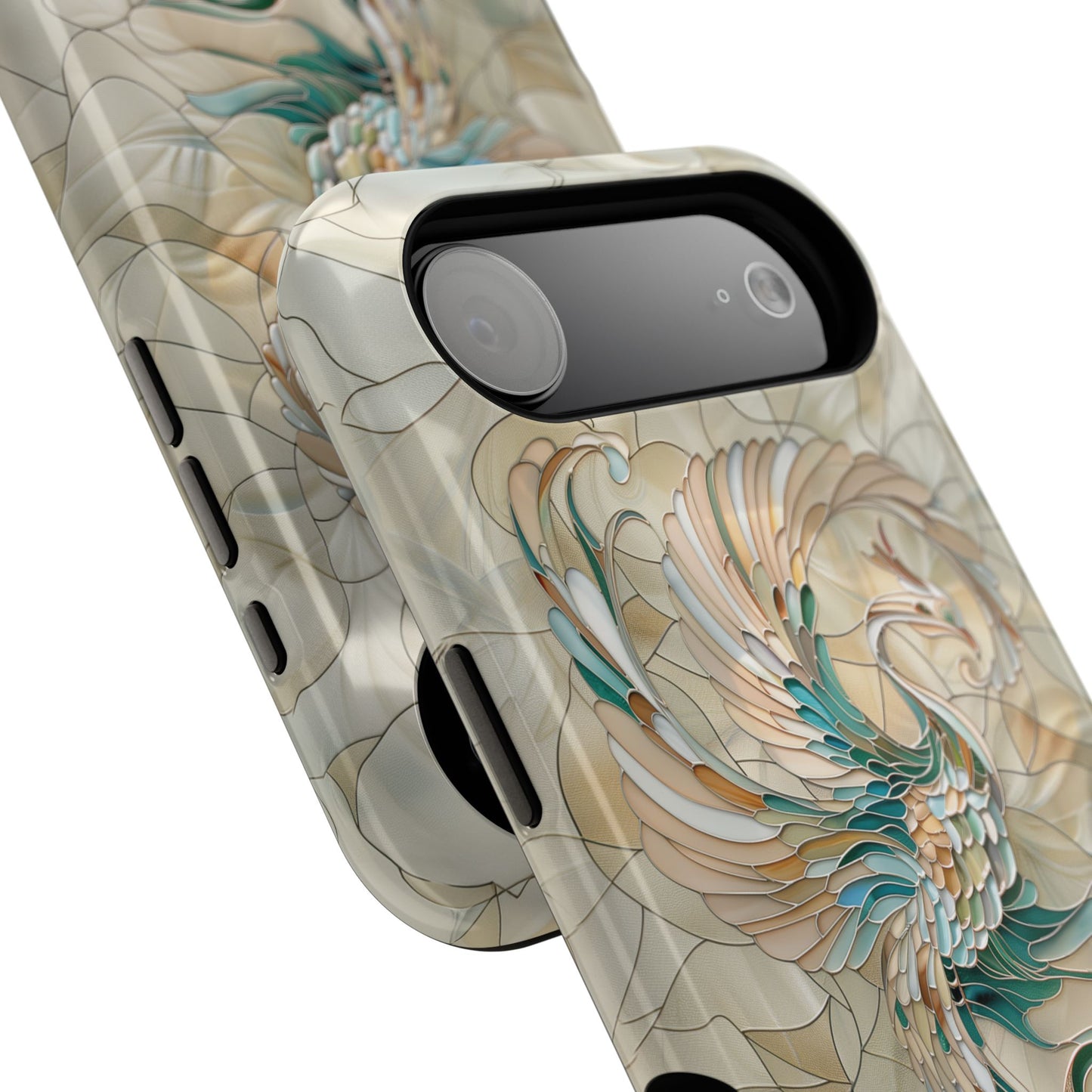 Phoenix Stained Glass Design iPhone Case