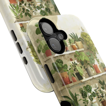 Potted Plants Shelves Watercolor Design iPhone Case