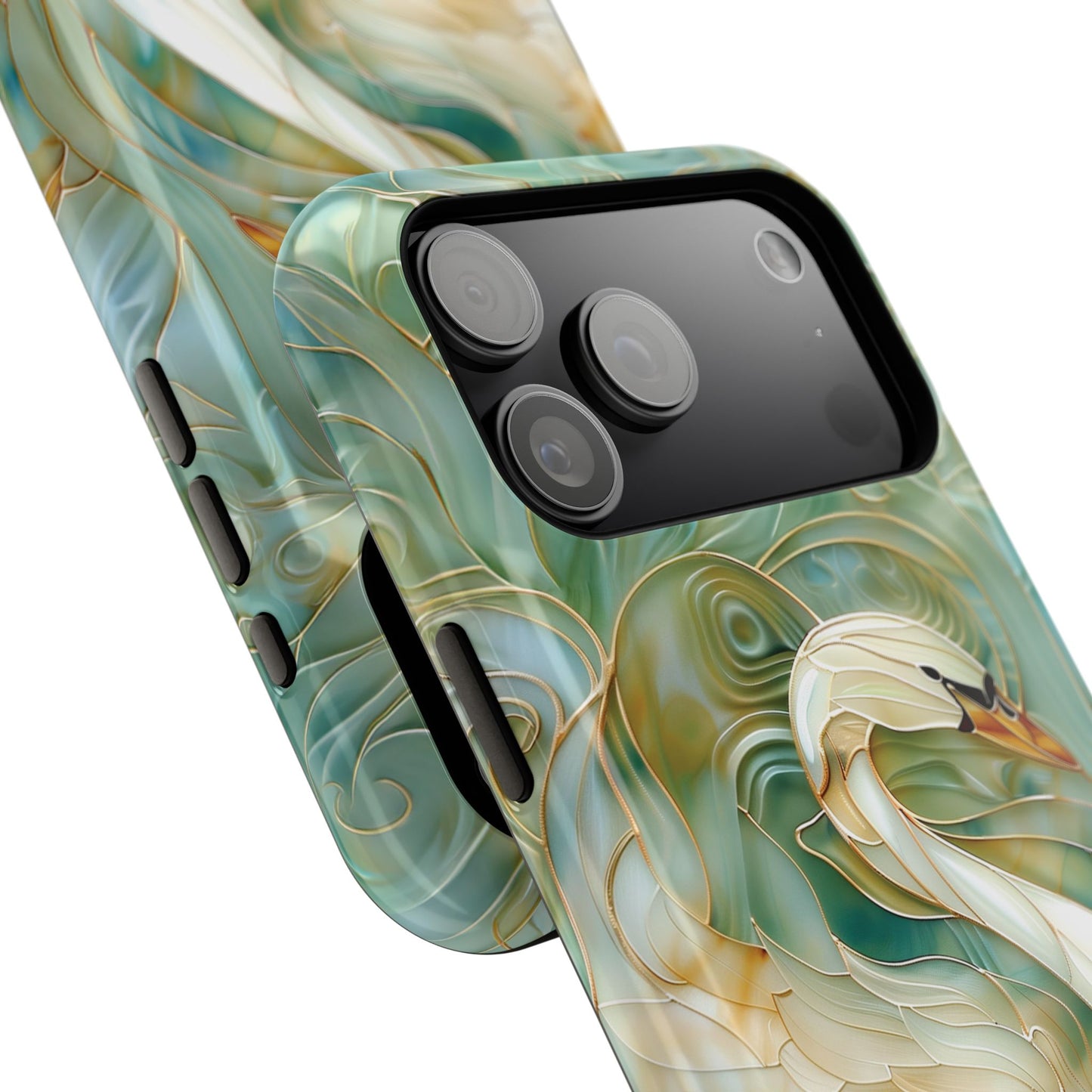 Swan Stained Glass Design iPhone Case