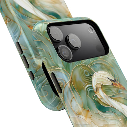 Swan Stained Glass Design iPhone Case