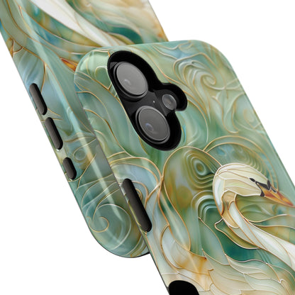 Swan Stained Glass Design iPhone Case