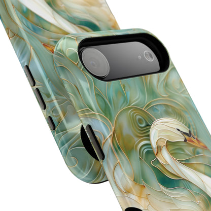 Swan Stained Glass Design iPhone Case