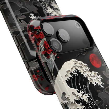 The Great Wave Dark Theme Design Design iPhone Case