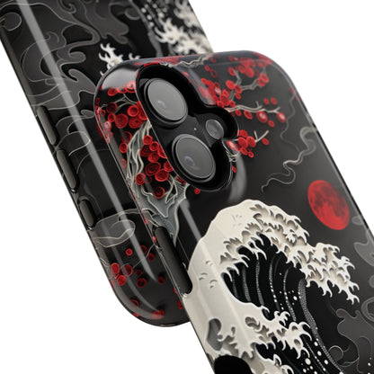 The Great Wave Dark Theme Design Design iPhone Case