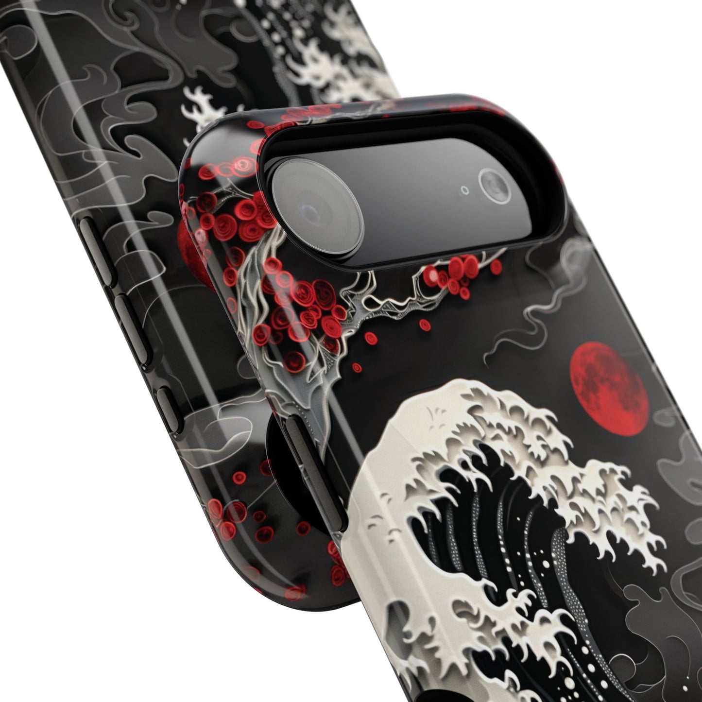 The Great Wave Dark Theme Design Design iPhone Case