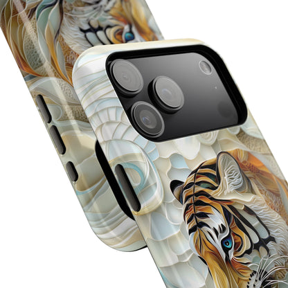 Majestic Tiger Stained Glass Design iPhone Case