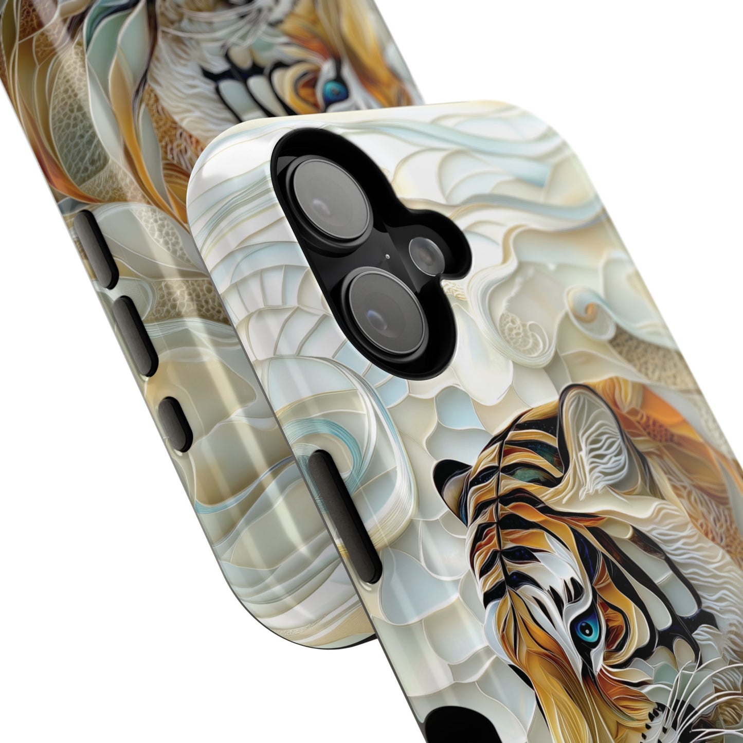 Majestic Tiger Stained Glass Design iPhone Case