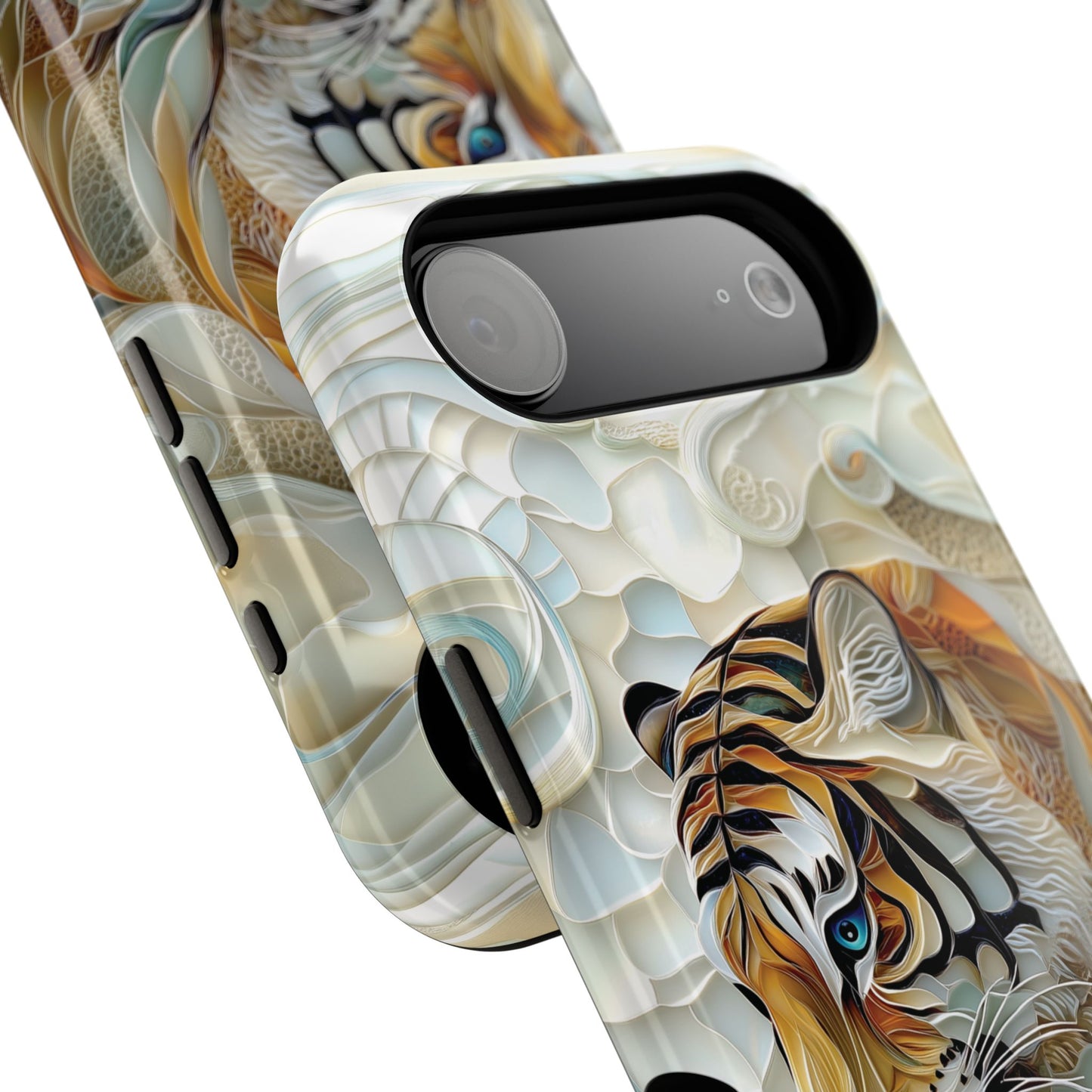 Majestic Tiger Stained Glass Design iPhone Case