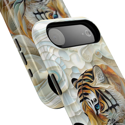Majestic Tiger Stained Glass Design iPhone Case