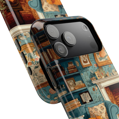 Vintage Cozy Fireplace Design iPhone Case